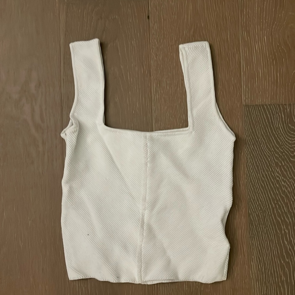 Forever 21 cropped white top